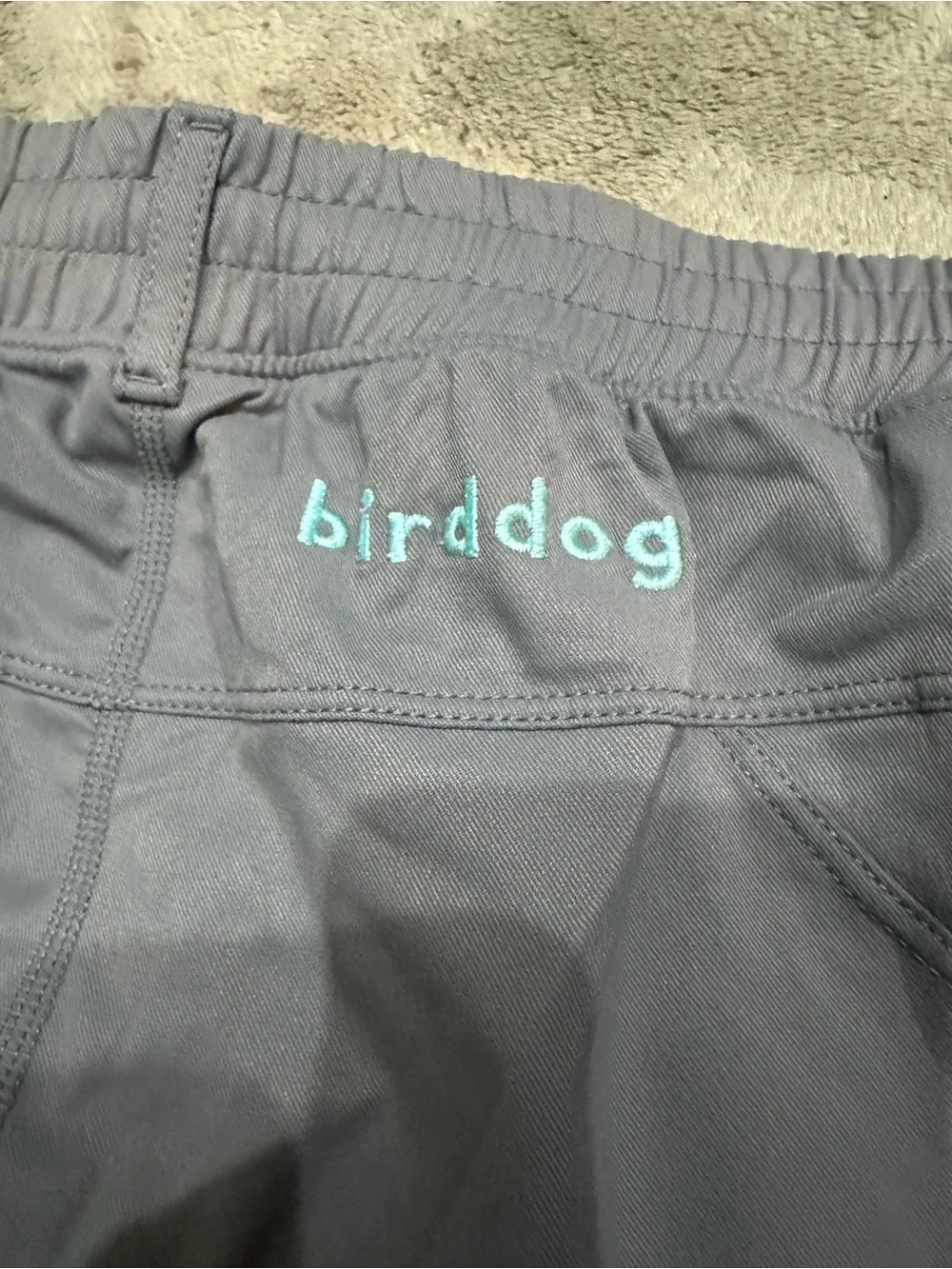 Birddogs Coral Red Athletic Shorts with Gray Waistband